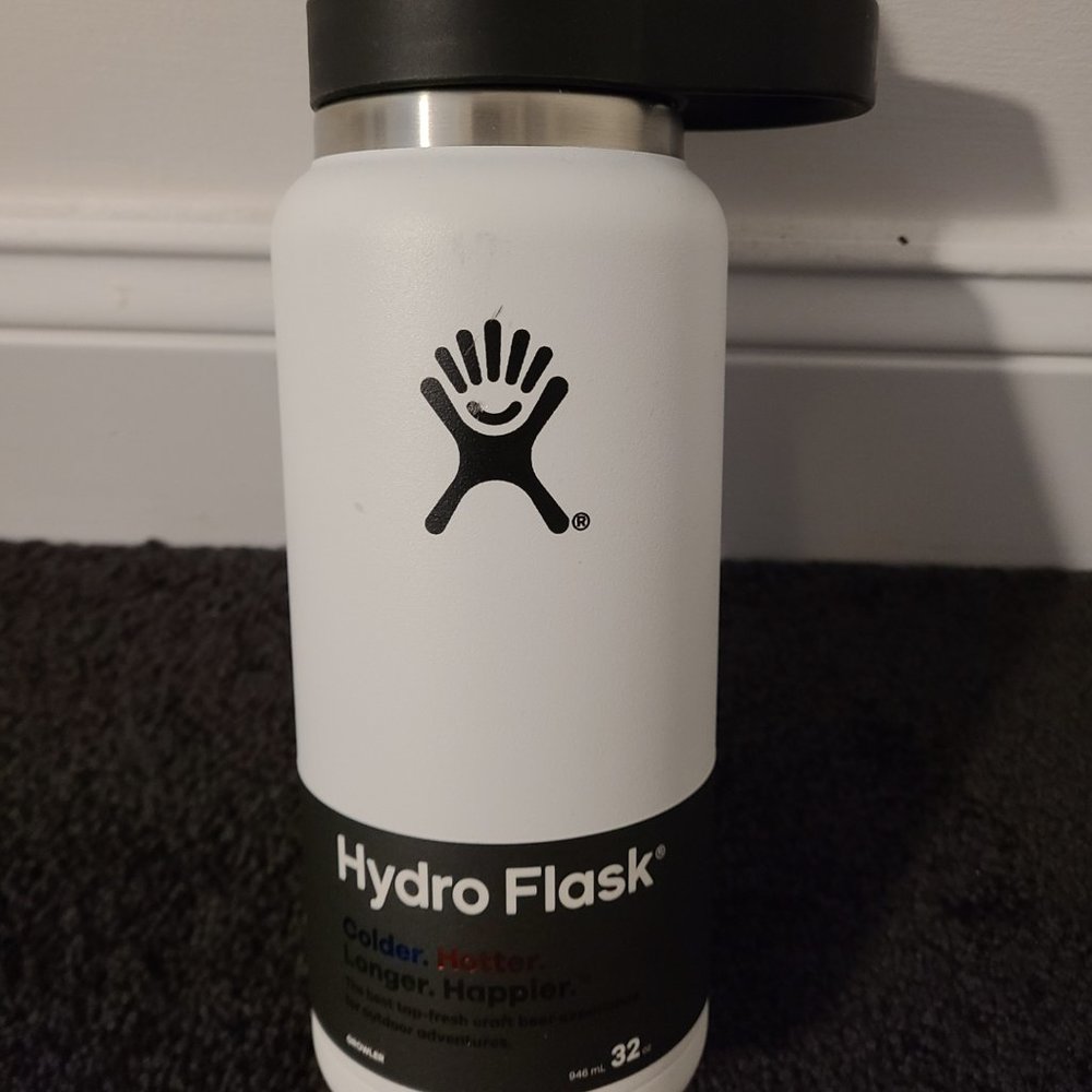 NEW Hydro Flask 32oz Cold Hot White Wide Mouth Twist Off Water Bottle